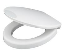 Siège de toilette surélevé de 5 cm, antibactérien, en Duroplast, de forme ronde, de couleur blanche