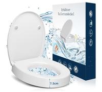 Siège de toilette surélevé de 7,5 cm avec fermeture douce