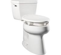 Siège de toilette surélevé, forme ovale, 7,6 cm (3 pouces), avec protection, blanc