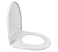 Siège de toilette thermodur avec charnières, blanc, rond