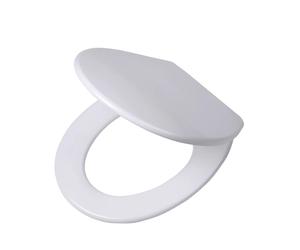 Siège de toilette Tiger WC-Sitz Boston, matériau Duroplast, couleur blanche/acier inoxydable brossé, référence 252960946