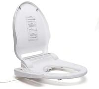 Siège de toilettes électrique avec bidet - Rond - Couvercle à fermeture douce - Siège chauffant - Buse autonettoyante - Fonction de lavage 1600 W - Prise UE 220 V - Câble de 1,5 m - Blanc