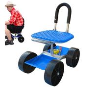 Siège de travail de jardin pivotant : tabouret de jardin roulant avec hauteur réglable, chaise d'extérieur ergonomique avec roulettes | Siège de jardinage à feuilles de rotation à 360 degrés pour