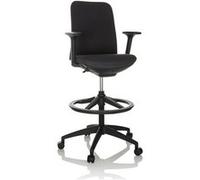 Siège de travail / siège de comptoir NESTORA WORK tissu noir hjh OFFICE Noir G