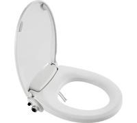 Siège de WC avec bidet - Non électrique - En forme de V - Avant ouvert - Fermeture douce - Buse autonettoyante - Plastique PP - Blanc