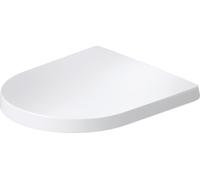 Siège de WC Balcoon Duravit, en forme de D, amovible, avec dispositif d'abaissement automatique, 0027793200, Couleur: Soie matte blanche