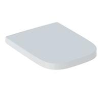 Siège de WC Geberit Renova Nr.1 Plan 500691011, design carré, abaissement automatique, fixation par le haut, charnières en laiton chromé, 500691011 - CM