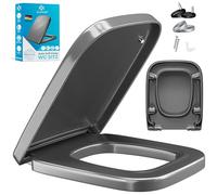 Siège de WC KESSER® avec système d'abaissement automatique, abattant de toilette avec fonction Quick-Release et Softclose - montage simple, couvercle de toilette en Duroplast, siège de toilette avec