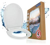 Siège de WC WENKO, modèle Baltic, finition brillante, avec système d'abaissement progressif et fixation rapide