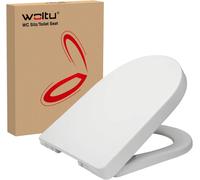 Siège de WC WOLTU, système d'abaissement automatique, plastique, charnière Softclose, antibactérien