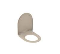 Siège Geberit Renova WC 573025080, charnières en laiton chromé, beige Bahamas, avec mécanisme de fermeture en douceur, fixation par le haut