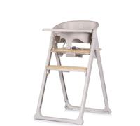 Siège haute chaise Chipolino Quatro 4 en 1, transat pour bébé, tour d'apprentissage, chaise pour enfant, plateau, repose-pieds, couleur beige