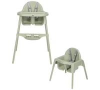Siège haute Meely 2-en-1 de Bébé Confort, convertible, couleur vert minéral – pour les bébés de 6 mois à 3 ans, jusqu'à 15 kg, avec système de harnais à 5 points et plateau amovible