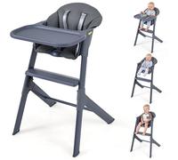 Siège haute pour bébé COSTWAY, chaise haute pour enfant 3 en 1 avec coussin de siège, harnais 5 points, plateau et repose-pieds, chaise haute pour enfant, siège pour bébé pour les enfants de 6 à 36 mo