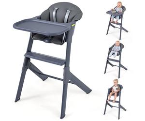 Siège haute pour bébé COSTWAY, chaise haute pour enfant 3 en 1 avec coussin de siège, harnais 5 points, plateau et repose-pieds, chaise haute pour enfant, siège pour bébé pour les enfants de 6 à 36 mo
