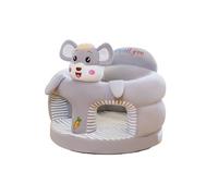 Siège pour bébé - Chaise assise en peluche avec animaux de dessin animé - Housse lavable pour soutenir le dos et la tête - Siège pour bébé (souris)