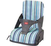 Siège Réhausseur Bébé, Harnais 3 Points, Dès 6 Mois, Bleu Rayé, Portable