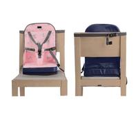 Siège Rehausseur Bébé Pliable Portable à Libération Rapide, Rose | Tissu Fibre, Nylon et Mousse, Sangles Sécurisées, Confort D’assise, pour Chaise de Salle à Manger