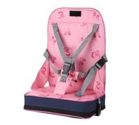 Siège Rehausseur Bébé Portable à Dégagement Rapide, Chaise Rose | Tissu Fibre, Nylon et Mousse, Entretien Facile, Confort D’assise, pour Repas Quotidiens et Usage Mobile