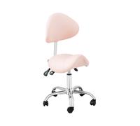 Siège-selle de cheval - Dossier et siège réglables en hauteur - 51 - 65 cm - 150 kg - Rose, Argent | physa