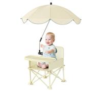 Siège surélevé portable de voyage, siège surélevé portable - Siège surélevé pour table à manger - Chaise pliante avec plateau réglable et siège de parasol pour
