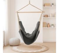 Siège Suspendu Fauteuil Suspendu Chaise Hamac Coton Polyester Gris 100 x 100 cm