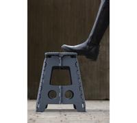 Siège tabouret-marchepied pliant Hippotonic Grip Gris L 28,5 x l 21,5 x h 39 cm