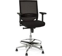 Siège technique / Tabouret technique TOP WORK 77 capitonné, tissu maille noir hjh OFFICE Multicolore G