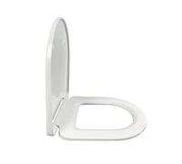Siège Thermodur extra-plat à descente progressive et amovible avec charnières métalliques inoxydables Compatible avec les toilettes de la collection Serenity Blanc