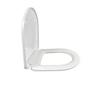 Siège Thermodur extra-plat avec charnières métalliques inoxydables Compatible avec les toilettes de la collection Serenity Blanc