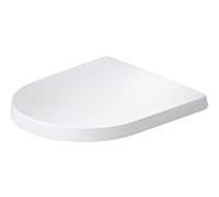 Siège WC Duravit 37x54cm, amovible, sans fermeture amortie, finition satinée blanc
