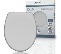 Siège WC SCHÜTTE en plastique thermodurci GREY, avec fermeture automatique et rapide
