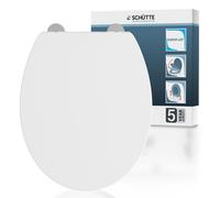 Siège WC SCHÜTTE en plastique thermodurci WHITE, PREMIUM, avec fermeture automatique et rapide