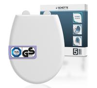 Siège WC SCHÜTTE thermoplastique WHITE, PREMIUM, avec abaissement automatique et fermeture rapide