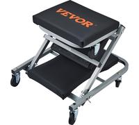 Siège Z-Creeper, chariot roulant pliable 2 en 1 pour voiture/tabouret, chariot mécanique d'une capacité de 300 lb, chariot à profil bas avec 6 roues pour garage, atelier, réparation automobile, pour s