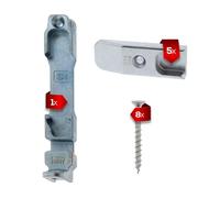 Siegenia A807 Lot de plaques de fermeture avec 1 gâche basculante 0807 et 5 gâches 56 0807 pour fenêtres en bois et fenêtres en PVC avec Euronut, avec jeu de vis ToniTec