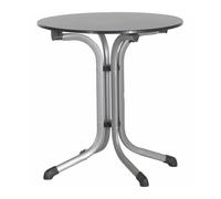 Sieger Boulevard 3125-50 Table Pliante avec Plateau vivodur/Ardoise Anthracite Ø 68 cm Structure Tubulaire Graphite