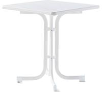 Sieger Table de jardin pliante , 70x70cm blanc, Boulevard