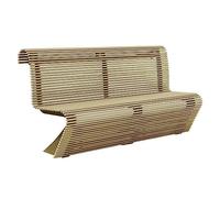 Sièges de Jardin Banc de Parc extérieur, Chaise Loisirs avec Dossier for 3 Personnes, Banc Rond en métal Moderne, Couleur Or