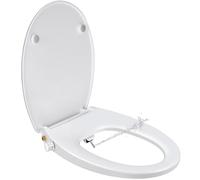 Sièges de toilette bidet ronds non électriques Samodra, blancs (convient uniquement aux toilettes européennes) Blanc