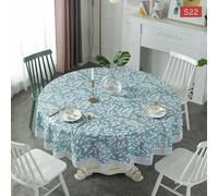 SIEKEO Nappe Ronde en PVC Doux Imperméable 180-220 cm, Motif Géométrique, Toile Cirée pour Salle à Manger et Salon, Tapis Décoratif pour la Maison (C, diamètre 180cm)