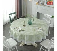 SIEKEO Nappe Ronde en PVC Doux Imperméable 180-220 cm, Motif Géométrique, Toile Cirée pour Salle à Manger et Salon, Tapis Décoratif pour la Maison (Un, diamètre 180cm)