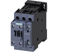 Contacteur Siemens, AC-3e, 38 A, 18,5 kW, 400 V, 3 pôles, 24 V CC, 1 NO + 1 NF, raccordement à vis, 1 pièce.