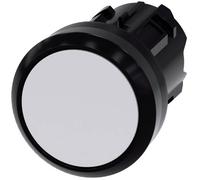 Siemens 3SU10000AA600AA0 3SU1000-0AA60-0AA0 Bouton-poussoir collerette plastique, rond bouton noir, blanc décrochage par pression 1 pc(s)