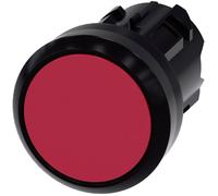 Siemens Bouton-poussoir 3SU1000-0AB20-0AA0, actionneur plat, collerette plastique rouge, 1 pièce
