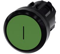 Siemens 3SU10000AB400AC0 3SU1000-0AB40-0AC0 Bouton-poussoir collerette plastique, rond bouton noir, vert 1 pc(s)
