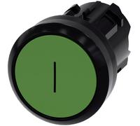 Siemens 3SU10000AB400AC0 3SU1000-0AB40-0AC0 Bouton-poussoir collerette plastique, rond bouton noir, vert 1 pc(s)