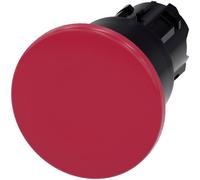 Siemens 3SU10001BA200AA0 3SU1000-1BA20-0AA0 Bouton champignon collerette plastique rouge décrochage par traction 1 pc(s)