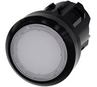 Siemens 3SU10010AA600AA0 3SU1001-0AA60-0AA0 Bouton-poussoir lumineux à rappel collerette plastique, rond bouton noir, blan