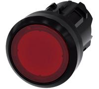 Siemens 3SU10010AB200AA0 3SU1001-0AB20-0AA0 Bouton-poussoir lumineux à rappel actionneur plat, collerette plastique rouge 1 pc(s)